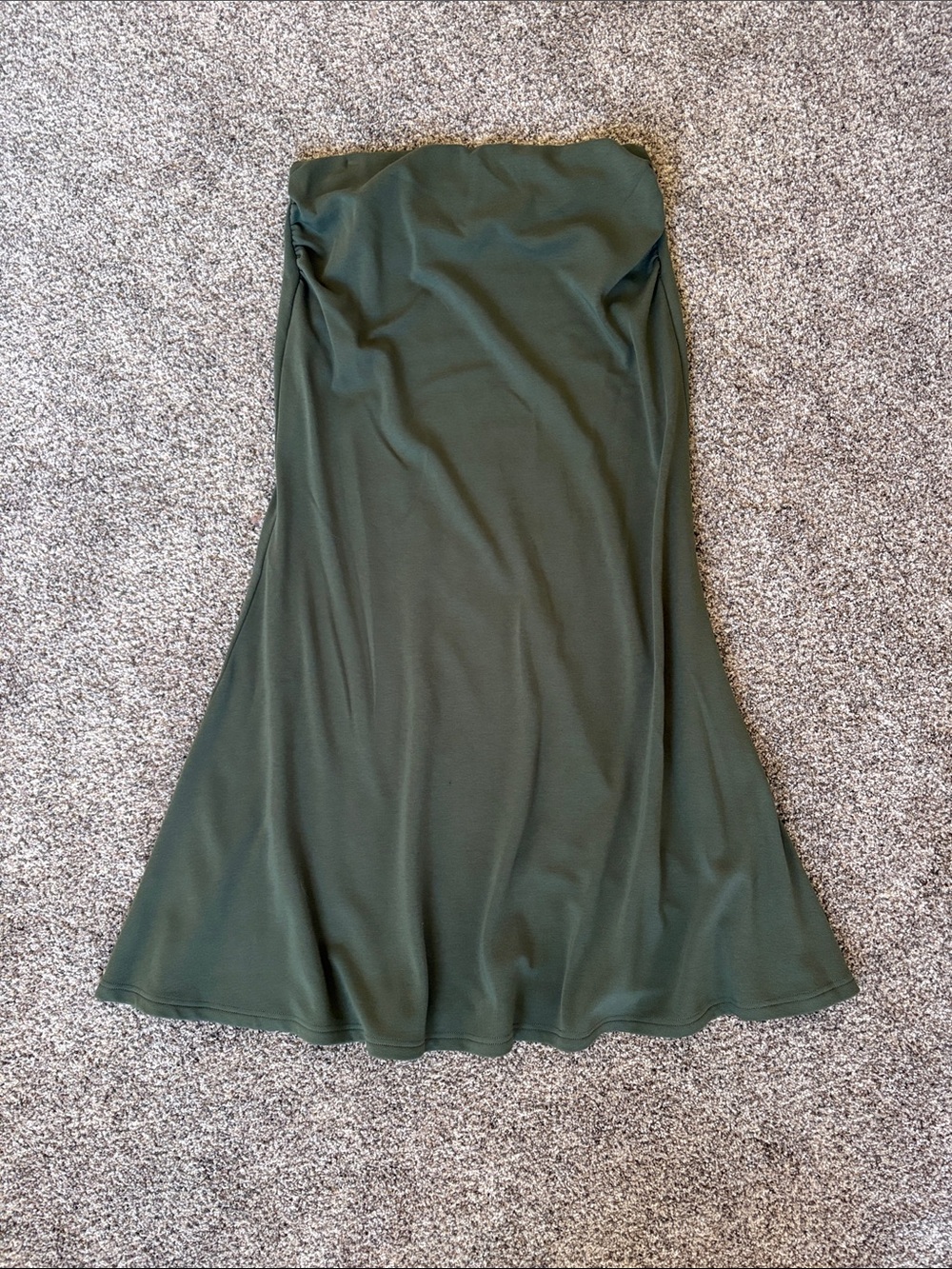 OGL Olive Green A-Line Maxi Skirt